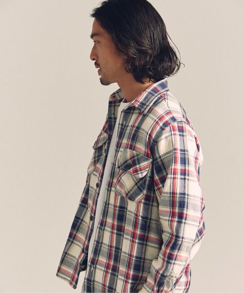 「JACKROSE」 長袖シャツ L サックスブルー メンズ_画像4