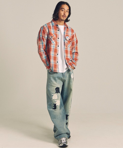 「JACKROSE」 長袖シャツ L サックスブルー メンズ_画像5