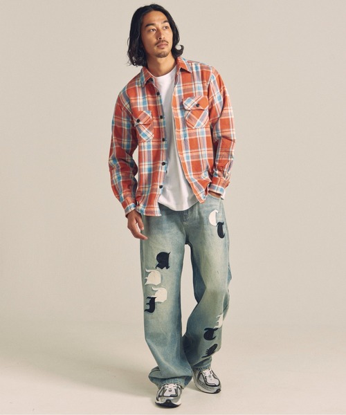 「JACKROSE」 長袖シャツ L サックスブルー メンズ_画像6