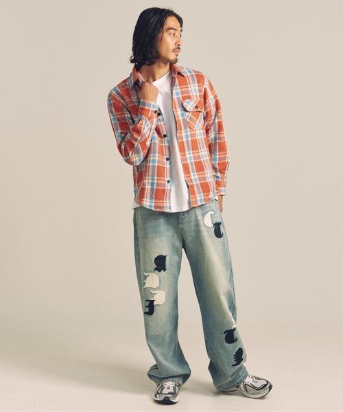 「JACKROSE」 長袖シャツ L サックスブルー メンズ_画像7