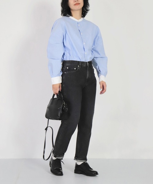 「D.M.G.」 デニムパンツ M ブラック レディース_画像4