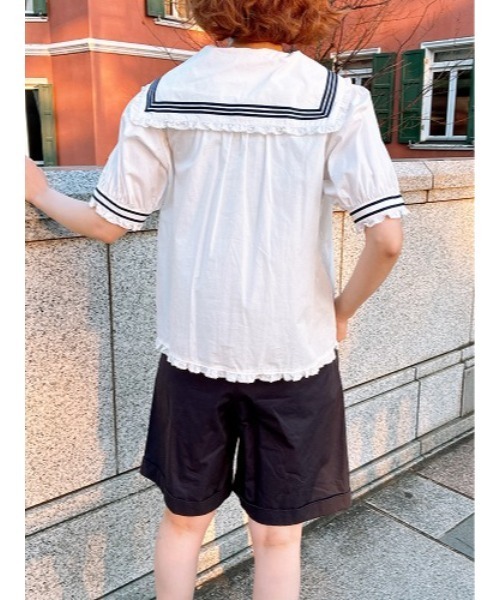 ハーフパンツ パンツ ロールアップハーフパンツ レディースの画像