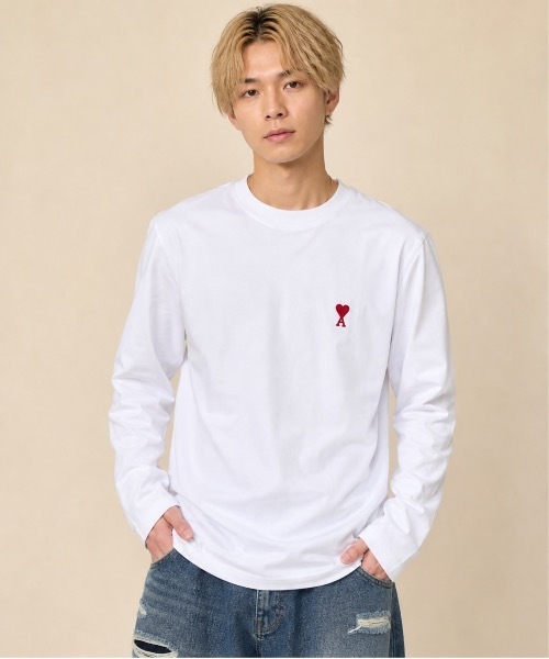 新品 ami paris アミパリス ハートロゴ uts205 726 ロングT AMI Alexandre Mattiussi tシャツ 「AMI PARIS」アミ パリス Small