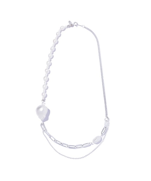 ネックレス 「quip queint」flow necklace/フロー ネックレス シルバー 淡水パール レディースの画像
