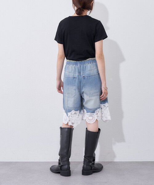 etsinta（エシンタ） ワイドパンツ ハーフパンツ ジーンズ デニム