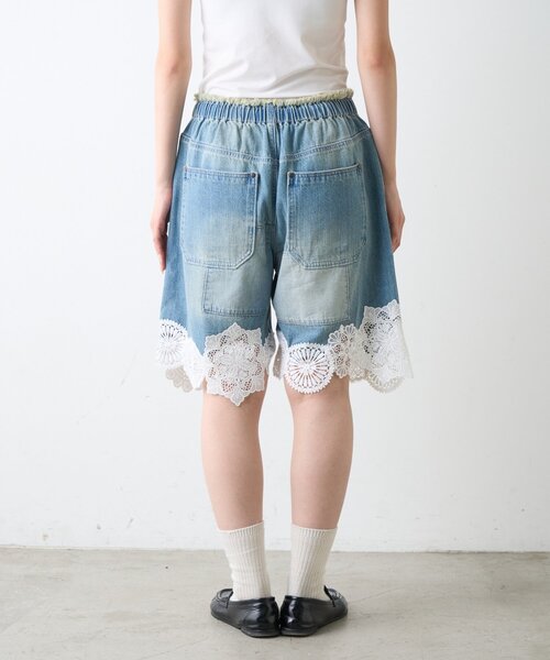 etsinta（エシンタ） ワイドパンツ ハーフパンツ ジーンズ デニム