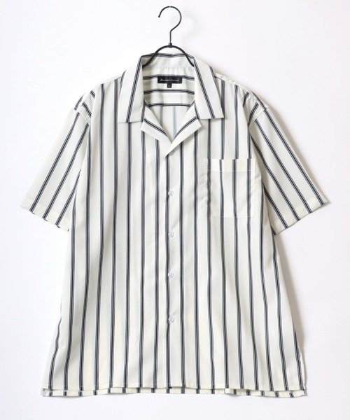 「Lazar」 半袖シャツ L ライトグリーン メンズ_画像3