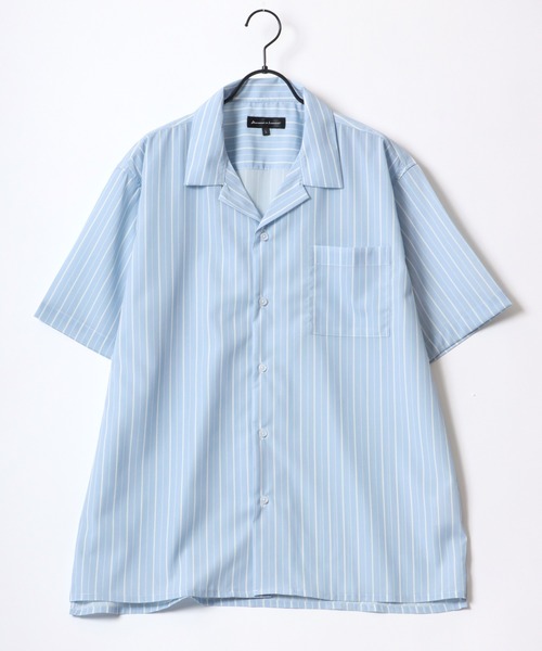 「Lazar」 半袖シャツ L ライトグリーン メンズ_画像4