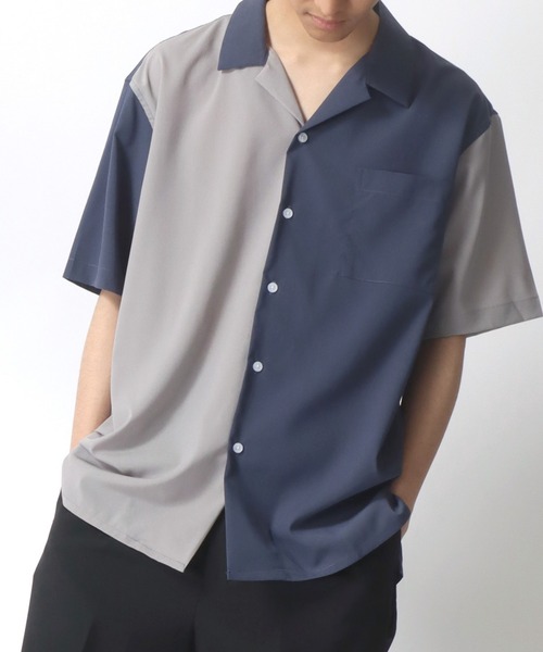 「Lazar」 半袖シャツ L ライトグリーン メンズ_画像6