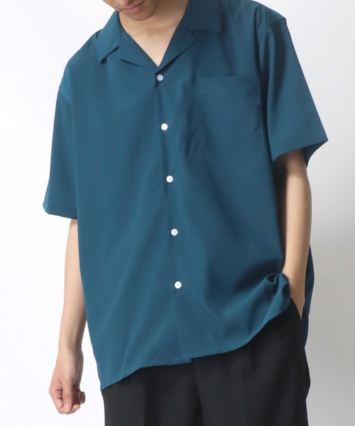 「Lazar」 半袖シャツ L ライトグリーン メンズ_画像7