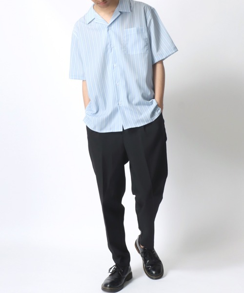 「Lazar」 半袖シャツ L ライトグリーン メンズ_画像8