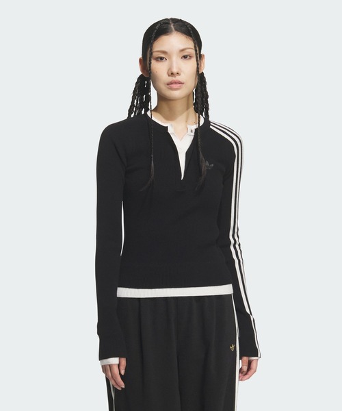 adidas（アディダス） トレーナー スウェット プレミアム 3S ボタン 