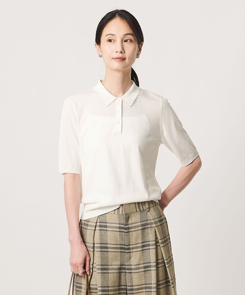 UNITED ARROWS 今季ポロニット UNITED ARROWS（ユナイテッドアローズ） ニット セーター パールライク