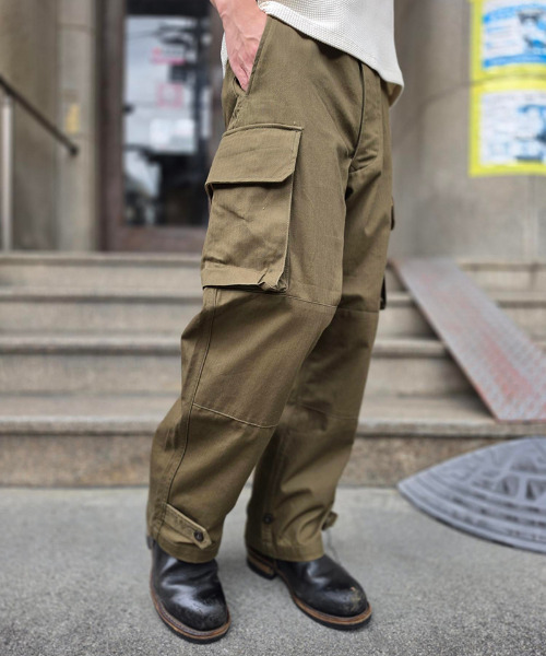 YMCLKY ワイドパンツ カーゴパンツ フランス軍タイプ 復刻版 M-47 HBT