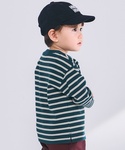 tシャツ 「防汚加工」ボーダー長袖Tシャツ キ...の詳細画像1