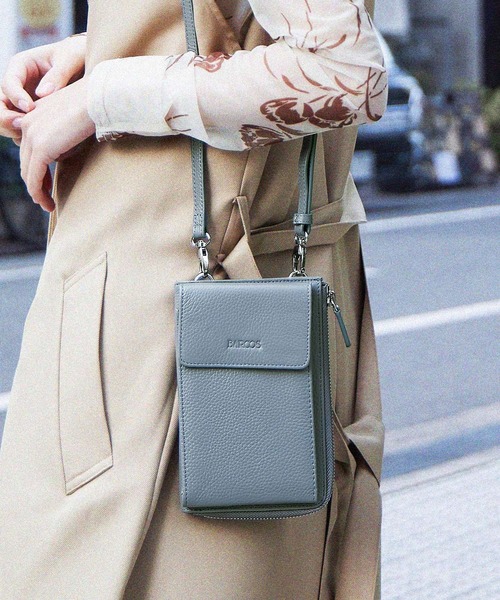 BARCOS（バルコス） ショルダーバッグ バッグ L字型シュリンクレザー