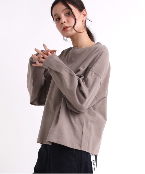 tシャツ M1817 スラブプレーティングルーズプルオーバー レディース