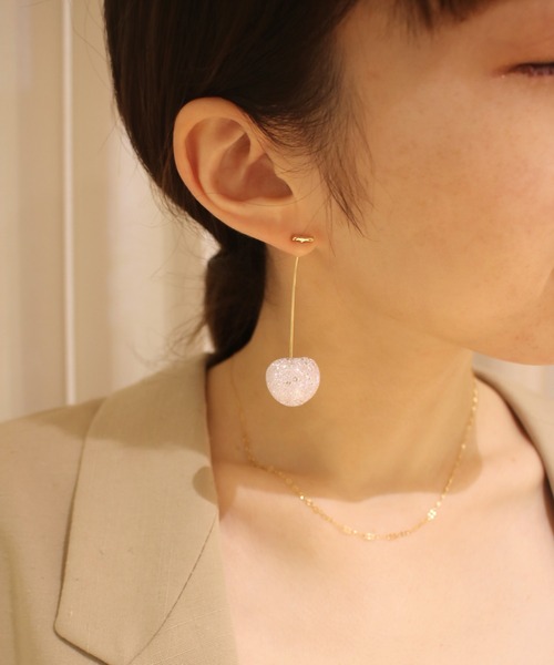 LOVE BY e.m. ピアス ジルコニアさくらんぼピアス レディース