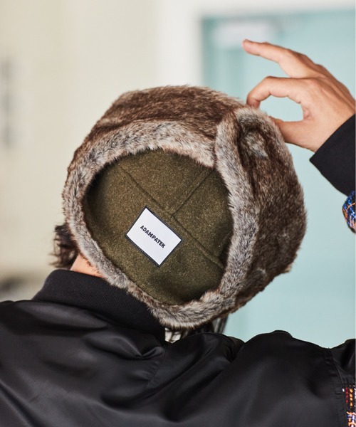 ADAM PATEK キャップ 帽子 「ADAMPATEK」fleece fur flight cap