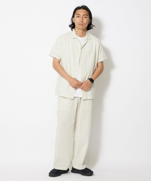 hara pec メンズ　ホワイト　L 冬 snow peak シャツ Co/Pe Washer Check Shirt メンズ : ZOZOTOWN