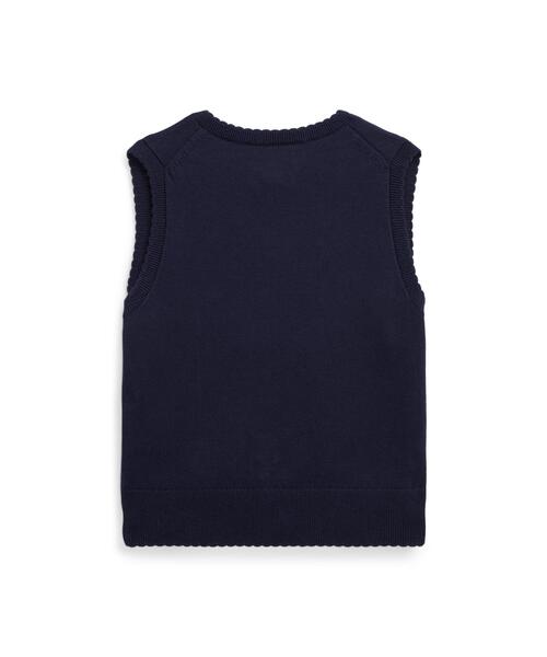 ベスト スカラップド コットン セーター ベスト キッズ 子供服 女の子の画像