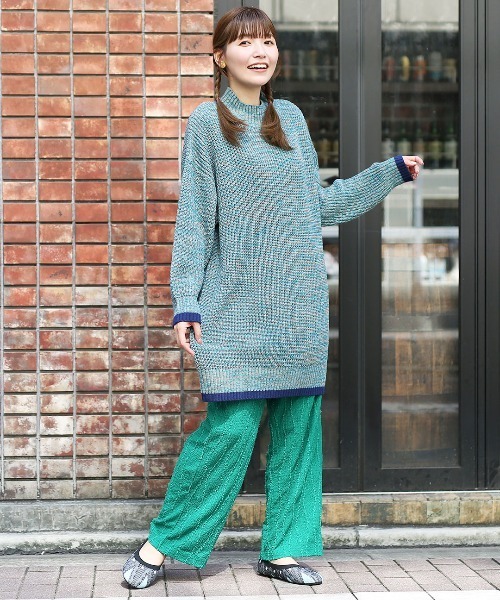 チチカカ（TITICACA） ワンピース ウォッシャブルカラーミックスニット