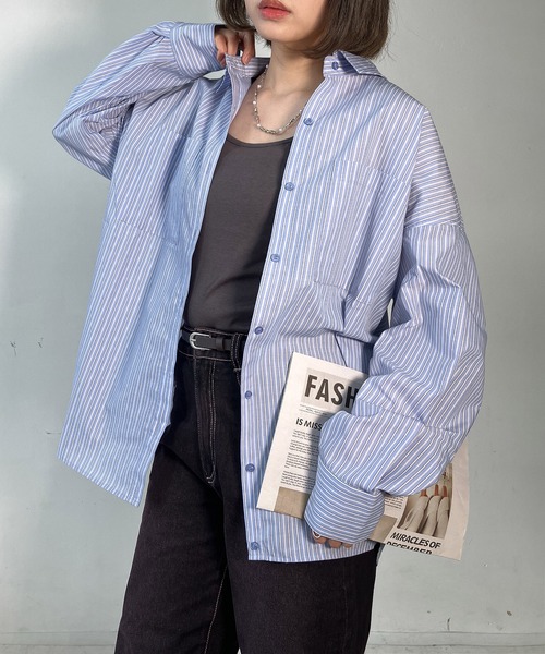 AS KNOW AS（アズノゥアズ） ブラウス シャツ ダブルポケット ビッグ