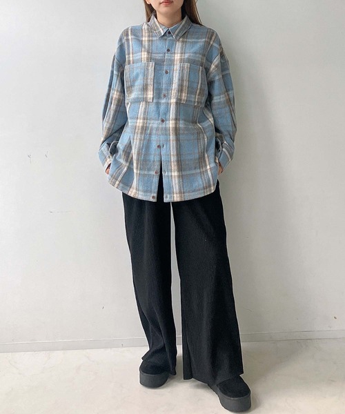 AS KNOW AS（アズノゥアズ） ブラウス シャツ ダブルポケット チェック