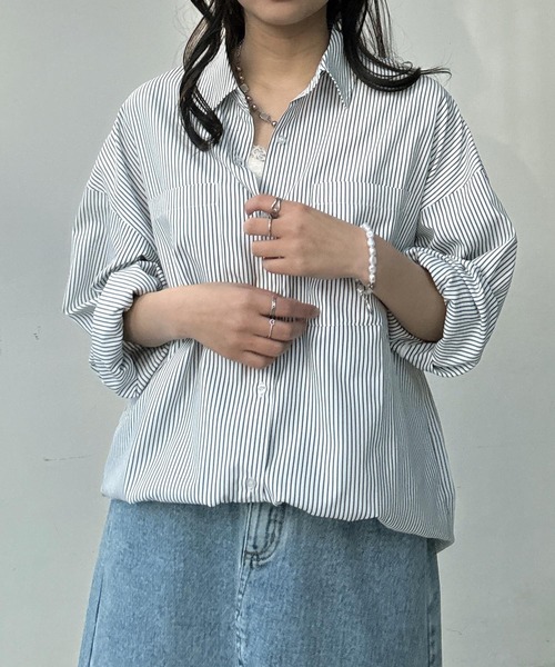 AS KNOW AS（アズノゥアズ） ブラウス シャツ ダブルポケット ビッグ