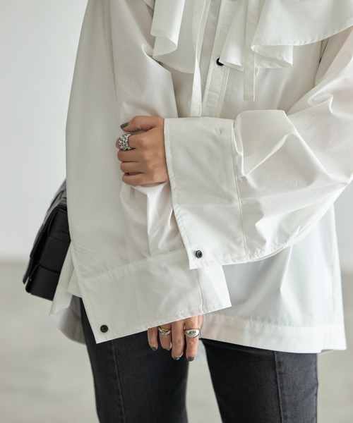 each alchemist ブラウス シャツ ケープ付マルチウェイスリーブ each alchemist ブラウス シャツ ケープ付マルチウェイスリーブ