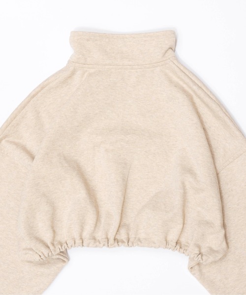 トレーナー スウェット Half Zip Cropped Sweat Top/ハーフジップクロップドスウェットトップ「MAISON SPECIAL/メ MAISON SPECIAL トレーナー スウェット Half Zip Cropped Sweat