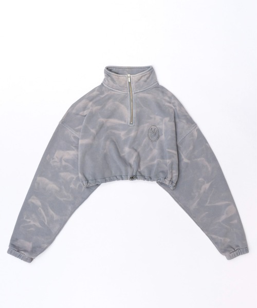 MAISON SPECIAL トレーナー スウェット Half Zip Cropped Sweat