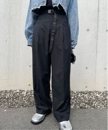 Ameri（アメリ）の「LAYERED STRIPE STRAIGHT PANTS（その他