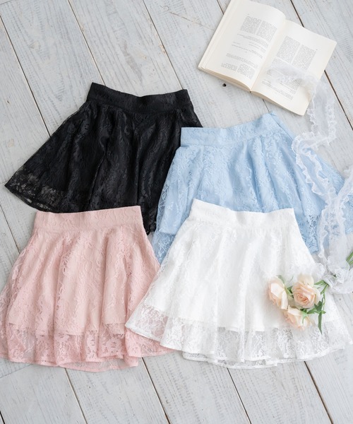 DearMyLoveRose（ディアマイラブローズ） スカート レースフレアミニ