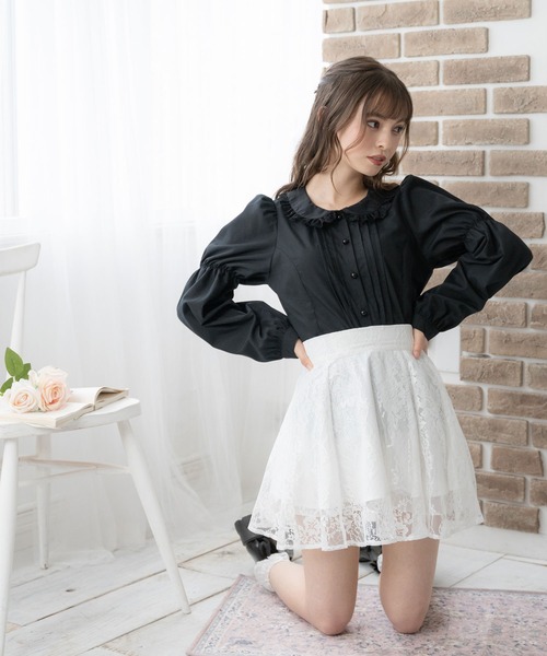 FENDのとっても品良くエレガントなスカート DearMyLoveRose スカート レースフレアミニスカート : ZOZOTOWN