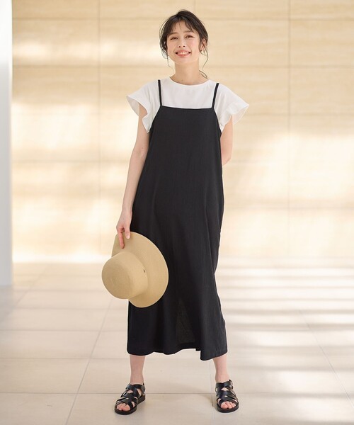 familiar フリル付きワンピースセット any FAM ワンピース 「2SET/洗濯機可」フリルスリーブTシャツ
