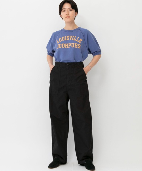 Johnbull（ジョンブル） ワイドパンツ パンツ コットンリネンカルゼ