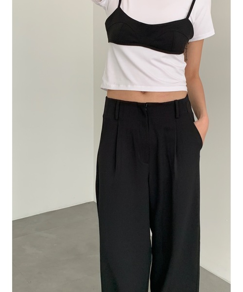 Didot.showroom ローライズツータックワイドスラックス　S Didot.showroom（ディドット ショールーム）の「【XS-Lマルチ