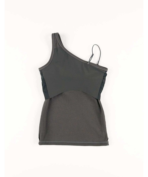 OUR WACOAL タンクトップ ノースリーブ カップ付きワンショルダー