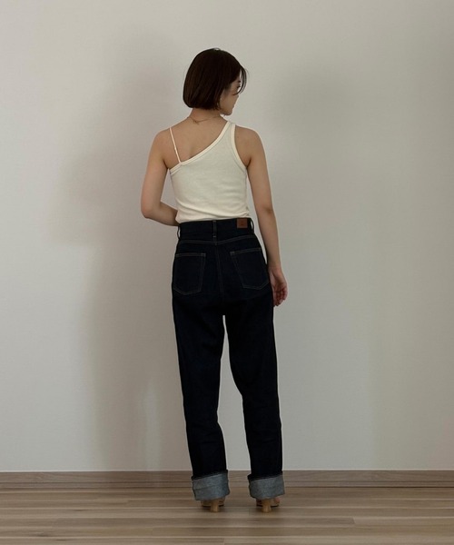 OUR WACOAL タンクトップ ノースリーブ カップ付きワンショルダー