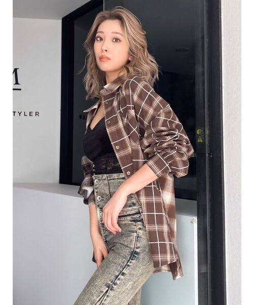 ブラウス シャツ MANY MIX CHECKシャツ レディース