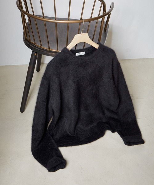 SALON adam et rope' カシミヤクルーネックニット定価5.3万円 サロン アダム エ ロペ SALON adam et rope' カシミヤクルーネック