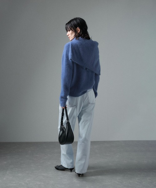 SALON adam et rope' カシミヤクルーネックニット定価5.3万円 サロン アダム エ ロペ SALON adam et rope' カシミヤクルーネック