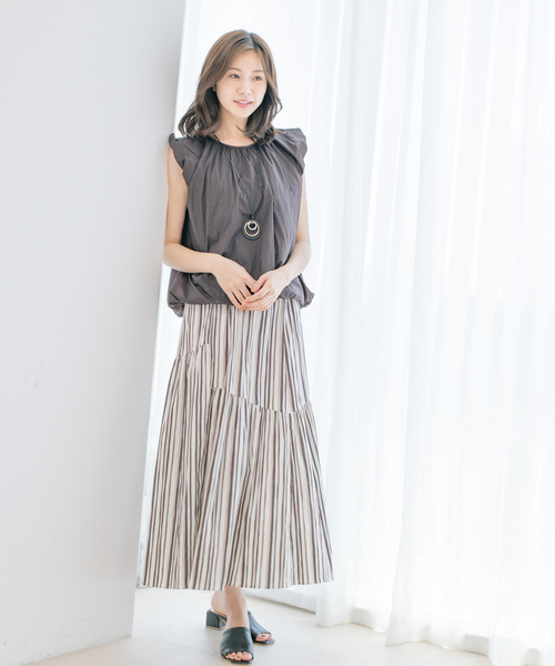 Shury スカート JAYRO スカート ワッシャーストライプスカート : ZOZOTOWN Yahoo