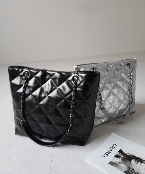 【A4収納可能】3way BAG／black キルティング me+em select ショルダーバッグ バッグ 「 3color ／ A4収納可