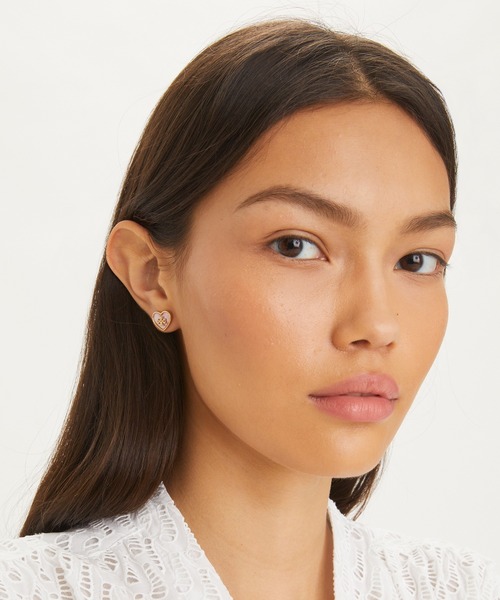 TORY BURCH ：キラ ハートスタッド ピアス TORY BURCH ピアス キラ ハート スタッズピアス レディース