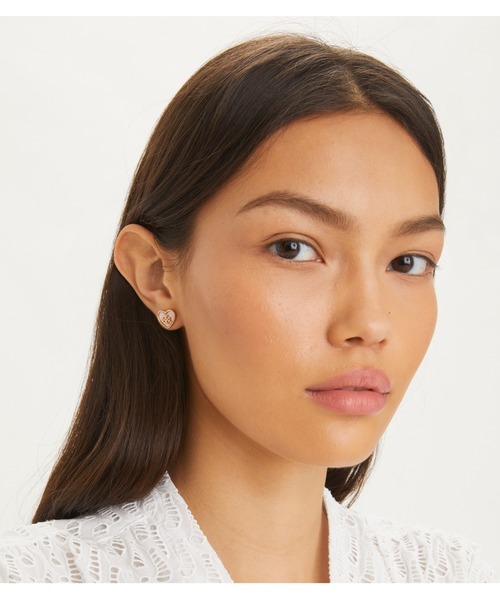 *Tory Burch* キラハートスタッド ピアス ピンク Tory Burch Kira Heart Studs | Shopbop