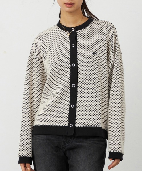 Lee カーディガン Lee/リー ニットジャガードカーディガン ビッグ