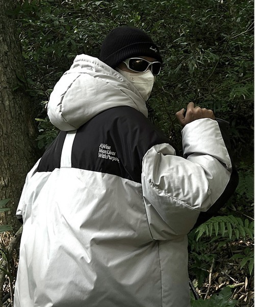 NEW GENTLEMAN ダウンジャケット ダウン カバースキャット 切り替え