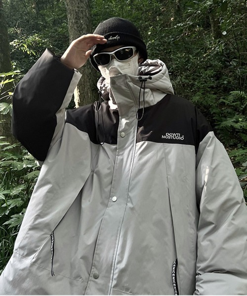 NEW GENTLEMAN ダウンジャケット ダウン カバースキャット 切り替え